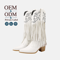CHENO Fabricant professionnel de bottes en cuir à franges pour femmes, bottes de cowgirl, bottes western, design personnalisé pour les marques de mode