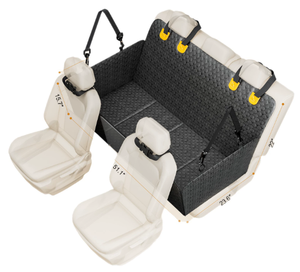 Premium Pet Car <span class=keywords><strong>Hammock</strong></span>-Protector de asiento de vehículo reforzado de 8 secciones, antideslizante y resistente a la masticación para accesorios de viaje para perros - Product Image 5