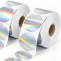 Étiquettes transparentes personnalisées en rouleau, vinyle imperméable avec estampage à chaud doré et logo autocollant pour emballage alimentaire et de gâteaux