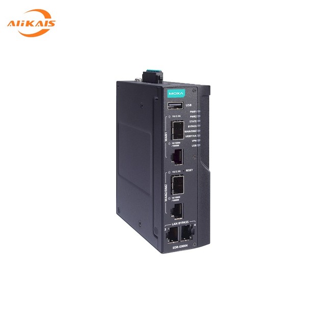 MOXA EDR-G9004-VPN-2MGTXSFP/-T/-CT/-CT-T Industrial Router 4Port 2x2.5G SFP -40°C~75°C DIN Rail Secure Switch