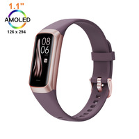 Montre connectée avec écran AMOLED de 1,1 pouce, suivi du sommeil, étanchéité IP67, cadrans personnalisables, 25 modes sportifs, compteur de pas, montre connectée fitness