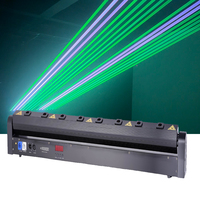 Professionnel 8-Eyes Full RGB Couleur DMX Tête Mobile Laser Bar Light 8x500mW pour Stage Bar DJ Club