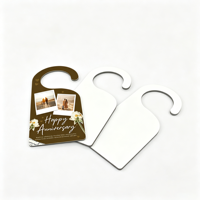 Ébauches de sublimation MDF étiquette volante de porte en bois dur projet d'artisanat bricolage Plaque de suspension en bois artisanat en bois boîtes en bois panneaux muraux