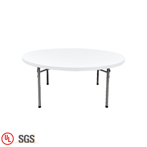 Tavolo Rotondo Pieghevole in Plastica Bianca <span class=keywords><strong>da</strong></span> 6 Piedi per 10 Persone, per Eventi all'Aperto, Vendita all'Ingrosso - Product Image 3