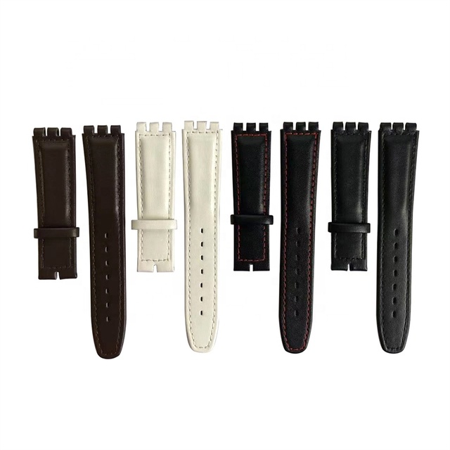 High-quality Custom Comfortable Soft Nappa 1st-layer Genuine Calf Leather 17 19mm Watch Band Strap