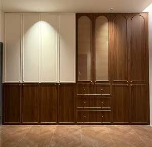 Kits de placards modulaires modernes DIY, meubles durables pour chambre à coucher avec design de placards de rêve, style panneau bois - Product Image 3