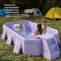 Piscine pliable de qualité supérieure, épaisse et spacieuse, piscine familiale, piscine portable pour enfants