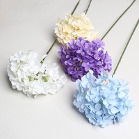 Arreglo de Pared de Flores Artificiales de Hortensias de Tela de Seda Grandes para Bodas, Estilo Monet, 50 Piezas, Tamaño Personalizado