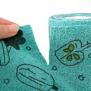 Chiffon de nettoyage imprimé en microfibre pour la cuisine, facile à déchirer, sans taches, chiffons à vaisselle multi-usages, rouleaux de serviettes en microfibre anti-poussière - Product Image 4