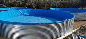 Réservoir d'<span class=keywords><strong>eau</strong></span> potable <span class=keywords><strong>en</strong></span> acier galvanisé ondulé avec revêtement <span class=keywords><strong>en</strong></span> bâche <span class=keywords><strong>de</strong></span> qualité alimentaire à vendre - Product Image 2