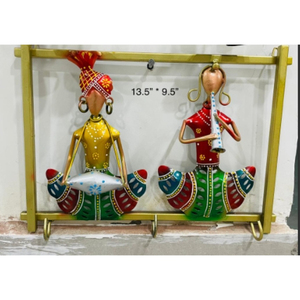 Handcrafted Hand-welded Metal Wall Decor Art Art Deco Design Eco-Friendly Rustic Wooden <b>Frame</b> Lightweight Diwali Retirement Home - Product Image 2