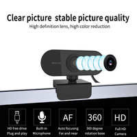 Cámara Web USB HD 1080P de Bajo Precio con Micrófono Integrado, Plug & Play para Laptop/Escritorio, Videollamadas y Conferencias en Stock