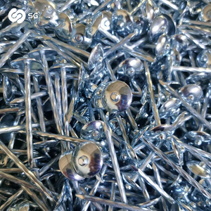 Clous de toiture industriels galvanisés en fer à tige spirale de 10 mm à 20 mm avec tête parapluie - Product Image 3