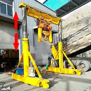 चीन निर्माता 2 3 5 10 टन ऊंचाई समायोज्य सिलेंडर हाइड्रोलिक लिफ्ट बिजली लहरा छोटे मिनी पोर्टेबल गैन्ट्री क्रेन - Product Image 2