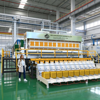 Machine à plateaux à œufs entièrement automatique à haut rendement et grande capacité, pour le moulage de pâte à partir de papier recyclé, avec pompe, roulement et moteur durables et stables