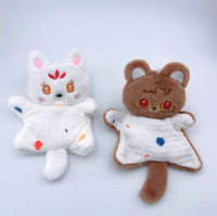Bavoir en peluche super doux pour bébé, bavoir personnalisé en forme d'animal, bavoir de haute qualité pour bébé EN71/ASTM