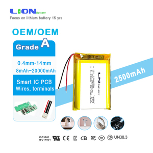 Batterie Li-ion pour énergie renouvelable 104050 2500mAh pour télécommande/maison intelligente/appareils connectés, cellule au lithium - Product Image 1