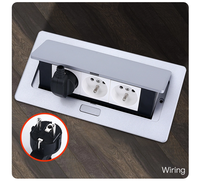 Prise Schuko 16A 5V 2.1A Chargement USB Pop-up Prise de courant de bureau 250V Prêt pour la table de conférence européenne NFC
