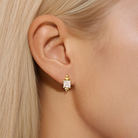 Boucles d'oreilles créoles classiques 14K Nouvelle arrivée Bijoux en laiton