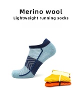 Chaussettes de course légères en laine mérinos personnalisées, coupe basse, pour la randonnée, les activités de plein air et la course sur sentier