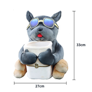 Poubelle pour chien 2 en 1 en peluche, boîte à mouchoirs pour voiture, poubelle créative en forme d'animal mignon pour accessoires de véhicule - Product Image 5