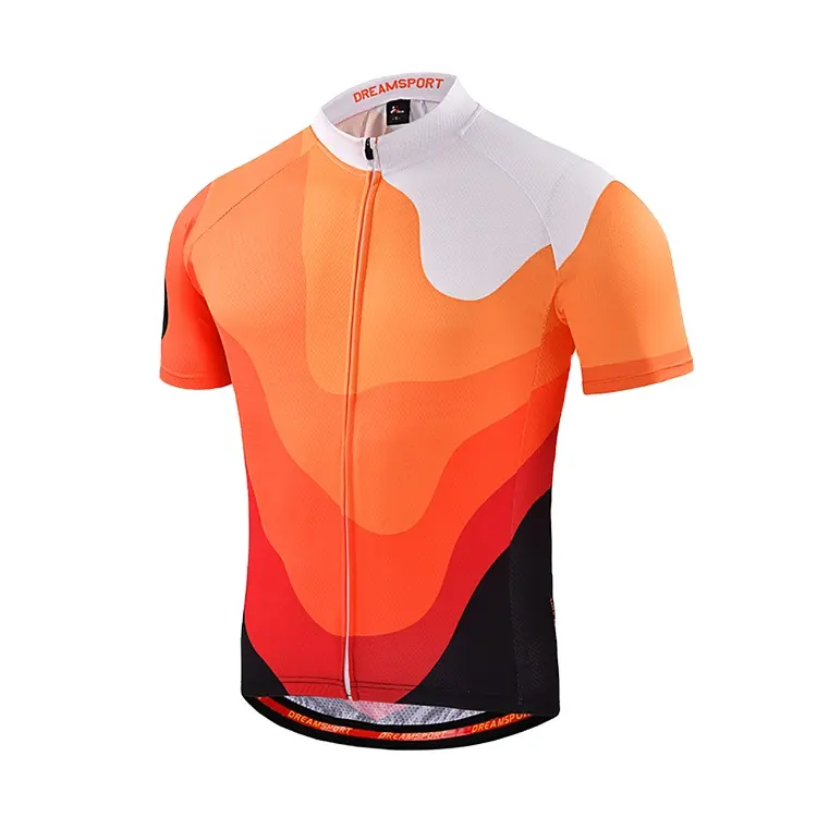 Personalizado de los hombres de sublimación de ropa deportiva mejor equipo camisa de bicicleta al por mayor de la ropa de secado rápido UV ciclismo jersey