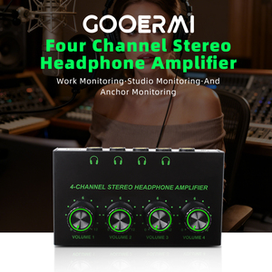 Amplificateur <span class=keywords><strong>casque</strong></span> HA400P RGB <span class=keywords><strong>4</strong></span> <span class=keywords><strong>canaux</strong></span> pour studio et surveillance en direct Répartiteur <span class=keywords><strong>casque</strong></span> MIXAMP - Product Image 4
