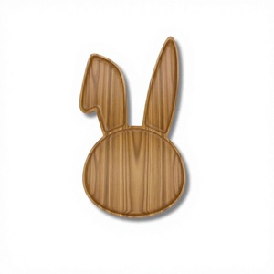 Plateau de service en bois en forme de lapin, écologique, poli, sans danger pour les aliments, pour usage domestique, fabriqué au Vietnam - Product Image 1