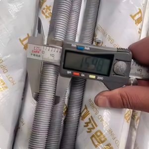 Vente chaude de haute qualité Grade 4.8 M6-M39 DIN975 acier au carbone galvanisé à chaud <span class=keywords><strong>tige</strong></span> <span class=keywords><strong>filetée</strong></span> décoration de <span class=keywords><strong>plafond</strong></span> <span class=keywords><strong>tige</strong></span> de Suspension - Product Image 6