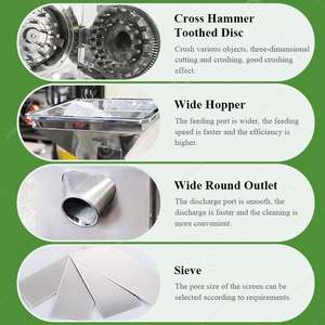 Hammer 5kw <b>Grinder</b> Lentil <b>Grinder</b> Glass Powder Fine Equipment Mills Stainless Steel Sugar Grind Machine - Product Image 4