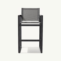 Ensemble de table et de chaises de bar de loisirs en aluminium pour terrasse de jardin extérieure moderne, chaise haute pour café-bar