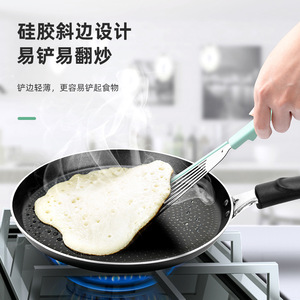 Silicone Fish Spatula Stainless Steel Slotted Cooking Spatula For Kitchen Use 3 Pieces Set With Hanging Hole Design - Product Image 2