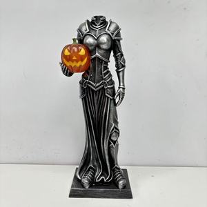 Adornos Decorativos para el Hogar Pintados a Mano, Artesanías de Resina, Nuevo Estilo, Calabaza de Halloween, Soldado Jinete sin Cabeza, ESCULTURA - Product Image 2
