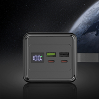 Batterie Externe Portable Grande Capacité 50000mAh avec Poignée Corde, Affichage Numérique et Projecteur, Charge Rapide PD 20W pour Téléphone Portable