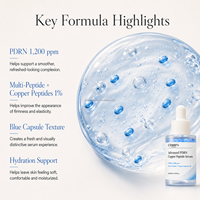 Sérum Coréen Régénérant au Cuivre et Peptides PDRN pour une Peau Éclatante, Anti-Âge, Multi-Peptides, Réparateur et Réparateur de Barrière Cutanée, Essence Visage en Verre