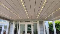 Weleadalu Meilleure vente Pergola à persiennes étanche à cadre en aluminium avec toit motorisé pour l'extérieur