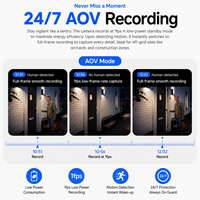 AI Human Detection Outdoor Wireless CCTV Camera Dual Light Source Color Night Vision Smart Motion Solar Security Camera