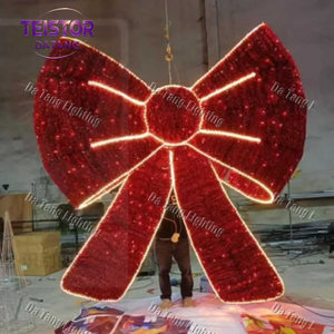 Grand nœud lumineux de Noël pour aménagement paysager commercial de fêtes - Product Image 3