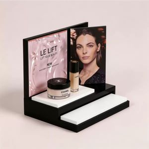 Support de présentation cosmétique <span class=keywords><strong>en</strong></span> acrylique à 2 niveaux pour magasin de détail et diffusion <span class=keywords><strong>en</strong></span> direct - Product Image 1