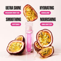 Huile à Lèvres Liquide Végane Goji Effet Gelée, Hydratante et Repulpante, Rose Glamour, à l'Huile de Jojoba et de Karité, Parfum Cerise Douce, Lactée