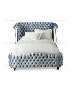 Europeo di Velluto Imbottito Regina Testiera del Letto imbottito e rivestita in cuoio - Product Image 4