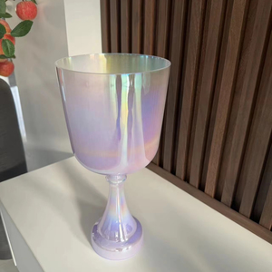 Handheld Quarzglas Tiegel Kristalls chale für Klang heilung und Meditation Gesang Kelch/Gral