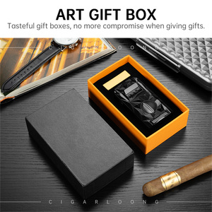 CIGARLOONG Diamante Aparência Metal Tocha Inflável Windproof 5-in-1 V Cut Punch Multi-função Charuto Isqueiro com Caixa de Presente - Product Image 4