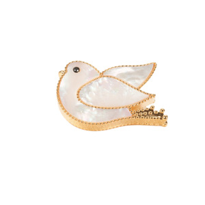 Broche/épingle mignonne en forme d'oiseau, anti-éclaboussures d'huile, motif animal, pour vêtements, fleur de poitrine, vente en gros - Product Image 5