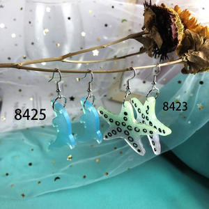 Moules de coulée en résine faits à la main pour bricolage ornements décoratifs Ins Style Silicone bricolage océan série boucles d'oreilles moule 8422 - Product Image 2