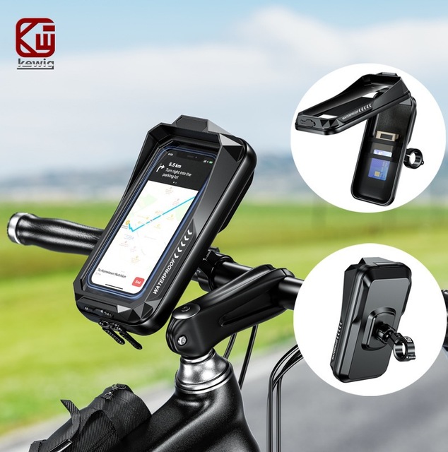 Motorcycle Bicycle Navigation Phone Holder Waterproof Bag Outdoor Cycling Rainproof Touch Screen Mount Handlebar Storage Pouch