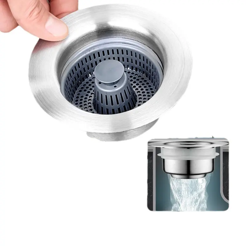 Hot new vasca da bagno in acciaio inox hair catcher plug doccia tubo di scarico foro filtro trappola lavello da cucina filtro scarico a pavimento coperchio del nucleo