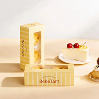 Boîte en carton personnalisée de qualité alimentaire pour tartelettes aux œufs, emballage de boulangerie en gros pour pâtisseries, cupcakes et desserts à emporter