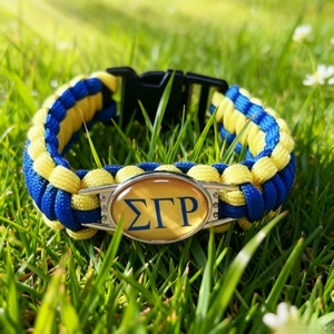 Bracelet de survie en corde tressée personnalisable AKA Delta Zeta SGR Sorority/Fraternity Lettres grecques - Product Image 5