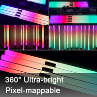 Projecteurs profilés IP65 360 degrés RGBWA 5-en-1 étanches DMX sans fil IR à batterie LED Pixel Tube avec écran OLED